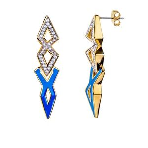 Noir NYC gold grenadine earrings